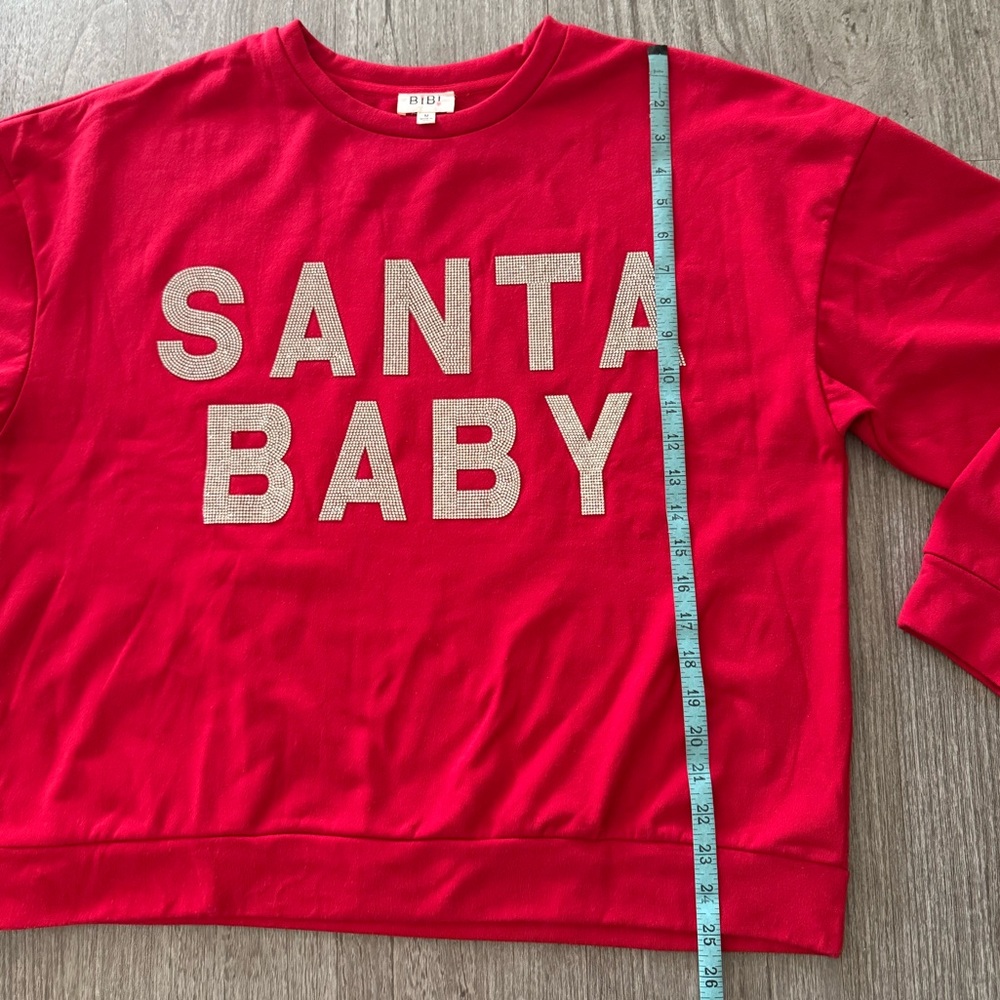 BiBi “SANTA BABY” Rhinestone Sweatshirt - Picture 7 of 10
